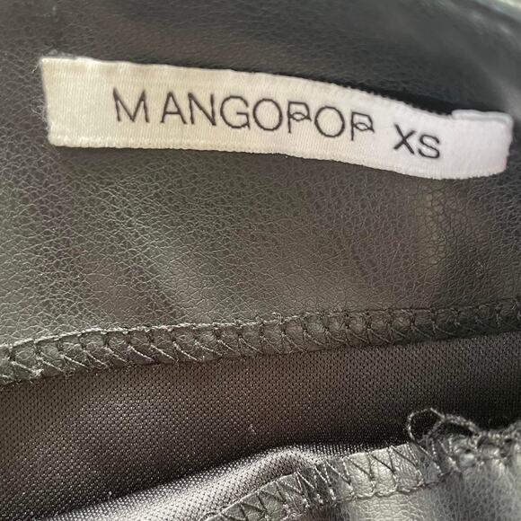 Mangopop Faux Leather High Waist Mini Skirt Women's XS Grunge Going Out Party - Picture 5 of 6